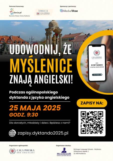 Dyktando z angielskiego w Myślenicach