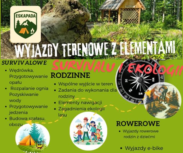 Wyjazdy terenowe z elemntami survivalu i ekologii