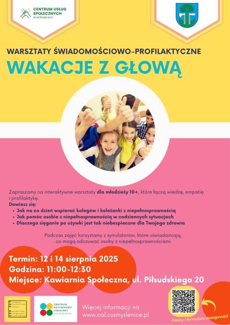 Wakacje z głową - Interaktywne warsztaty dla młodzieży