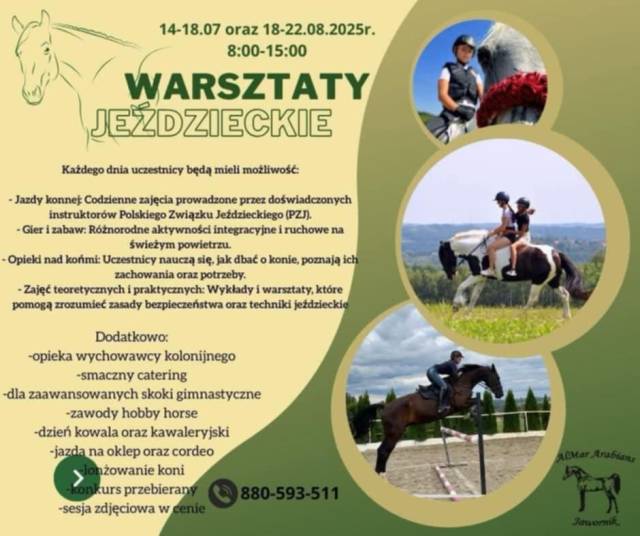 Warsztaty jeździeckie w Jaworniku
